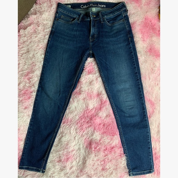 Calvin Klein Ankle Skinny Dark Wash Jeans - Picture 1 of 7